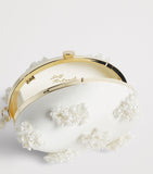 Self-Portrait satin embellished clutch bag - British product