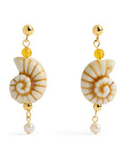 Anni Lu Seaside Earrings gold-plated porcelain shell, imported from the UK