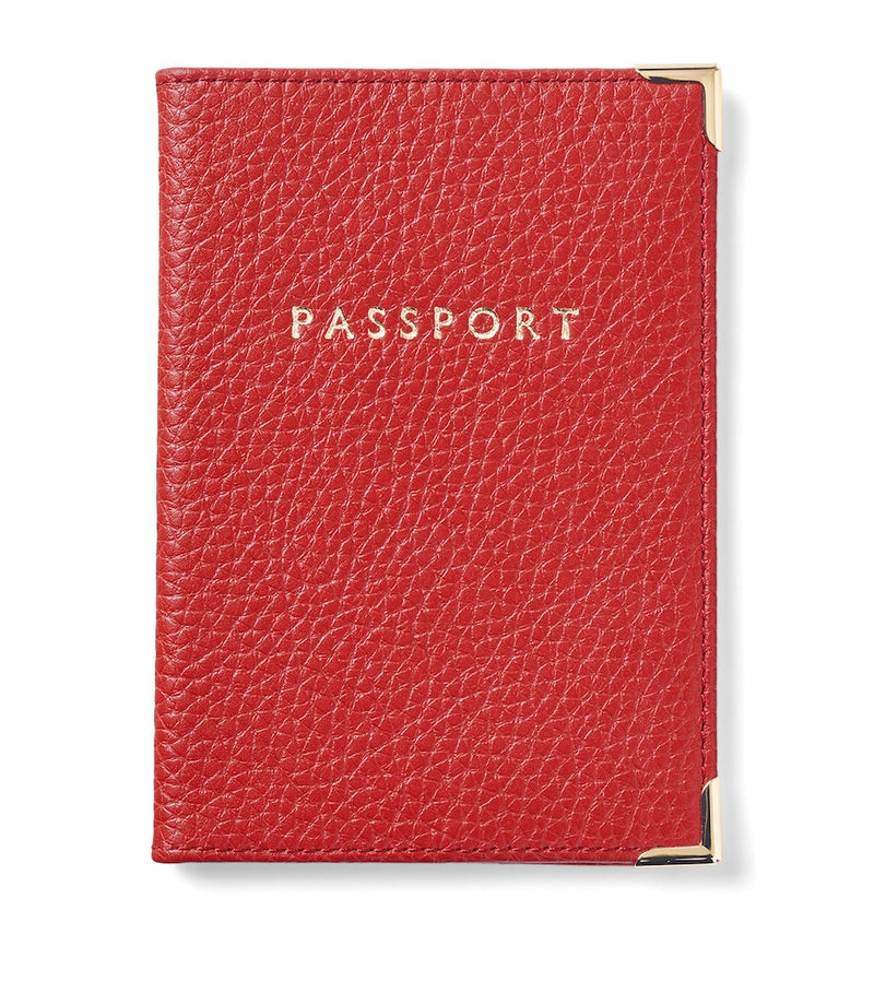 Aspinal of London grained leather passport cover - British product