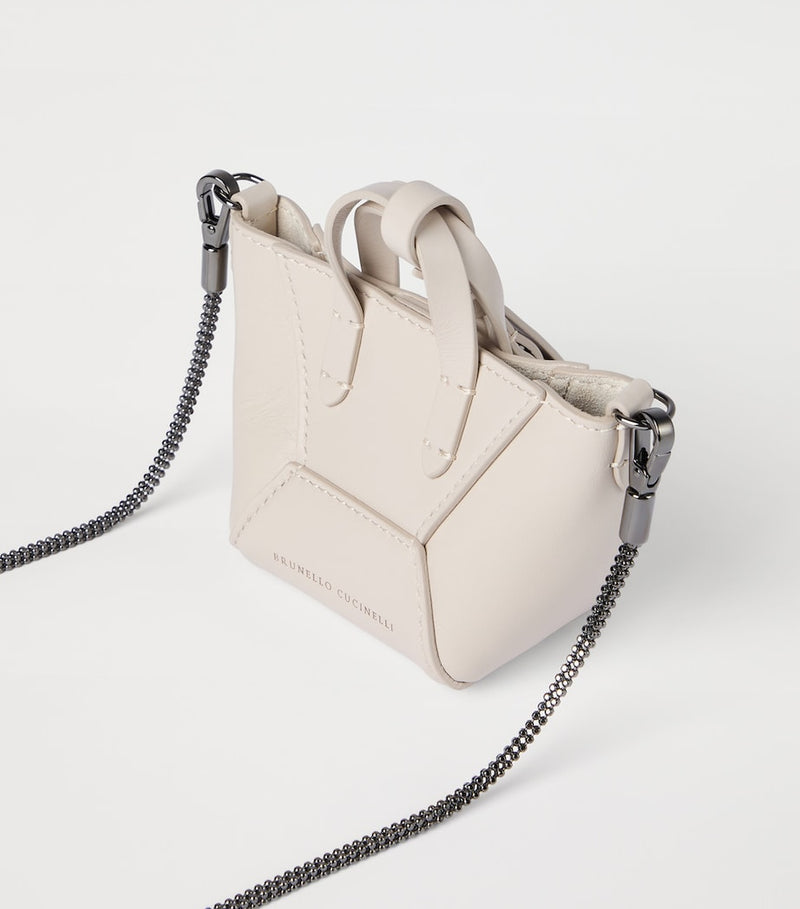 Brunello Cucinelli mini leather tote bag, UK version