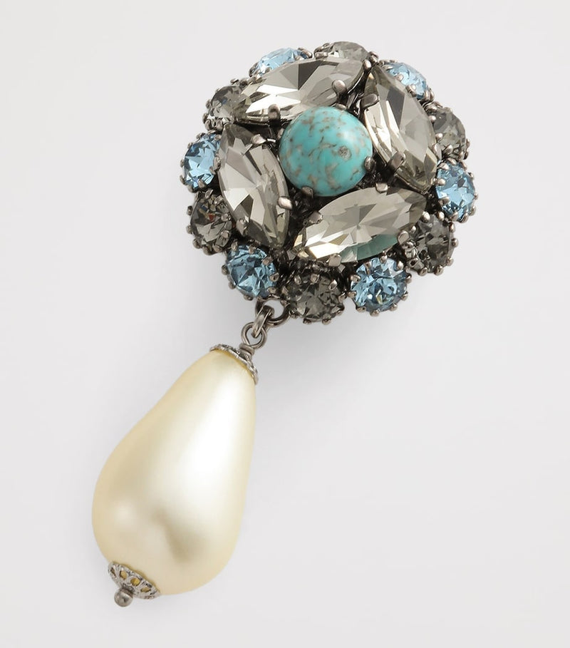 Dolce&Gabbana embellished clip-on earrings - British product