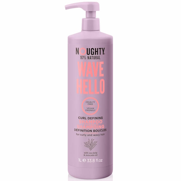 Noughty Wave Hello Shampoo 1 Litre, imported from the UK