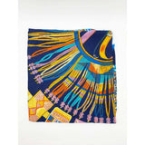 SVNX blue multi print scarf, imported from the UK