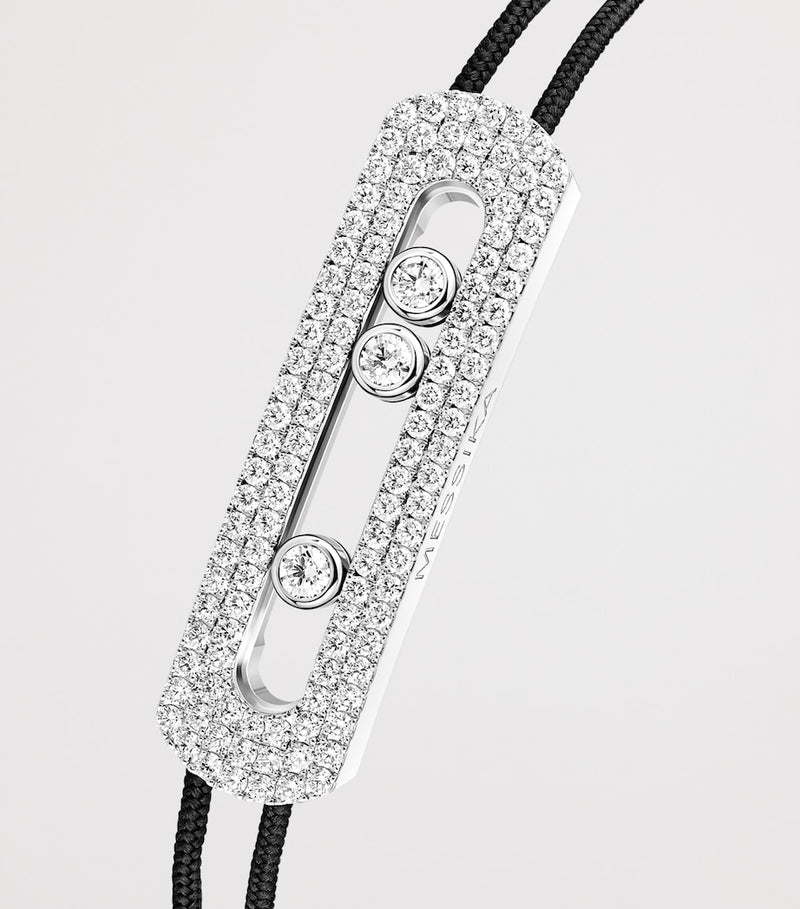 Messika Move titanium diamond pavé cord bracelet - British brand
