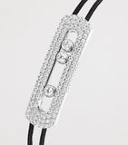 Messika Move titanium diamond pavé cord bracelet - British brand