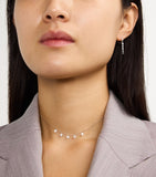 Persée white gold diamond hoop earring, imported from the UK