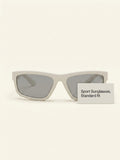 Prada Linea Rossa mens rectangular sunglasses grey (British brand)