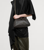 Bottega Veneta small leather Lauren 1980 clutch bag, imported from the UK