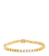Harrods Suzanne Kalan Yellow Gold and Diamond Golden Mini ID Tennis Bracelet- Buy online at McGrocer