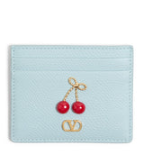 Harrods Valentino Garavani Grained Leather VLogo Signature Cherry Card Holder- Buy online at McGrocer