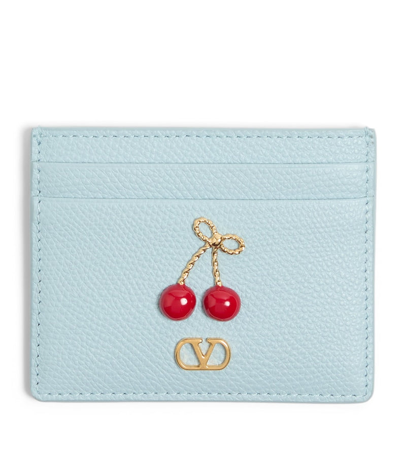 Valentino Garavani card holder VLogo Signature Cherry - British product