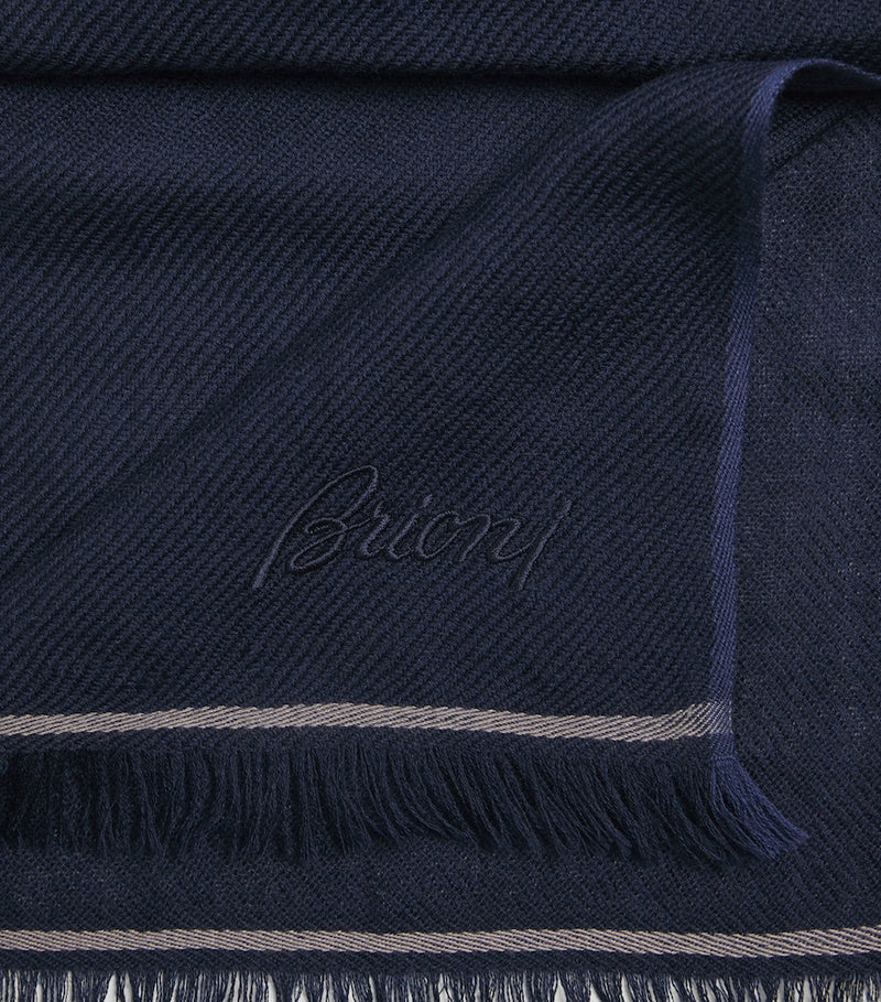 Brioni cashmere fringed scarf 70x200cm (British brand)