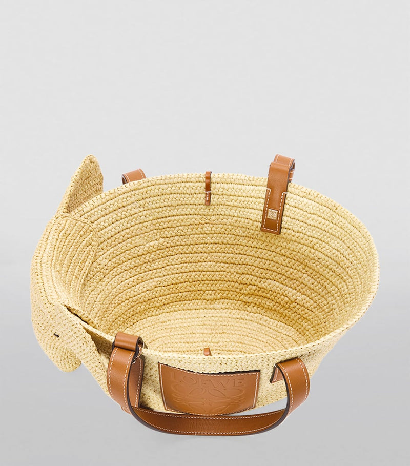 LOEWE small woven elephant basket tote bag, UK version