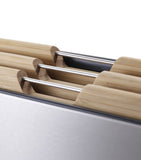Joseph Joseph set of 3 bamboo chopping boards with steel case, UK version
