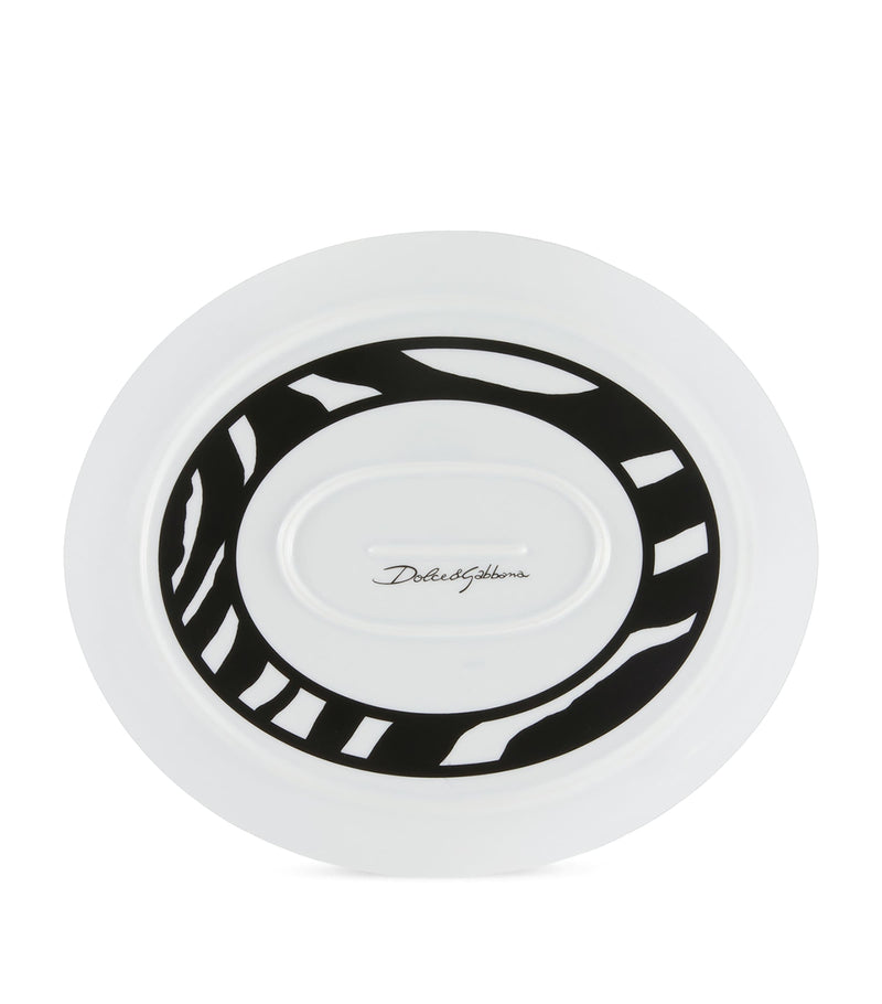 Dolce&Gabbana serving plate zebra design 45.5cm - British product
