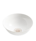 Christofle Malmaison porcelain rice bowl 12cm with platinum floral design (British brand)