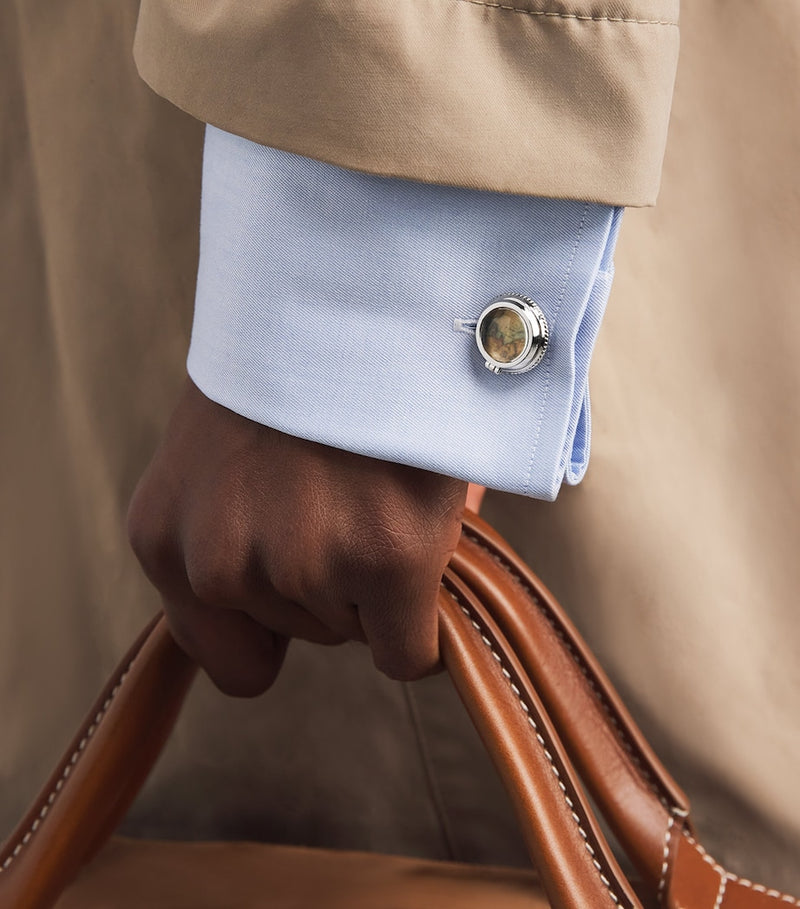 Tateossian vintage world porthole cufflinks (British brand)