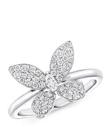 Harrods Graff White Gold and Diamond Butterfly Ring- Buy online at McGrocer