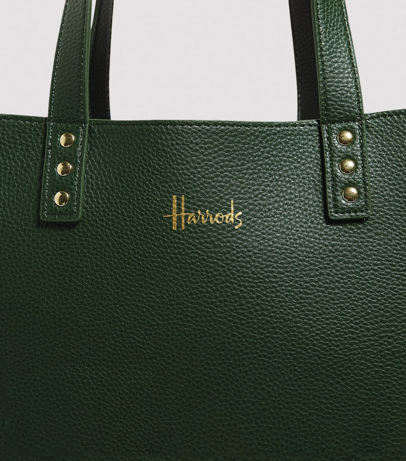 Harrods Fern tote bag pebbled polyurethane imported from the UK