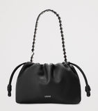 LOEWE Flamenco shoulder bag in leather with knotted drawstrings - British product