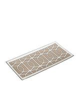 Harrods O.W. London Bone China Rectangular Loop Plate 29cm- Buy online at McGrocer