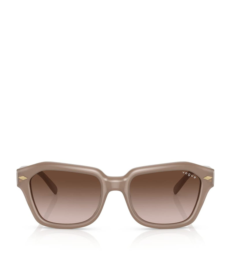 Vogue irregular acetate sunglasses with gradient lenses, UK version