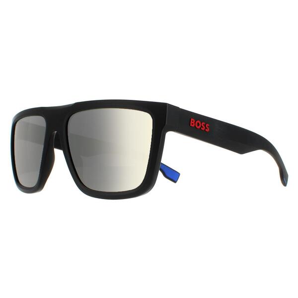 Hugo Boss 1451/S matte black mirrored sunglasses (British brand)