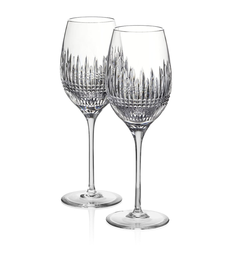 Waterford Lismore Diamond wine glasses set of 2, imported from the UK