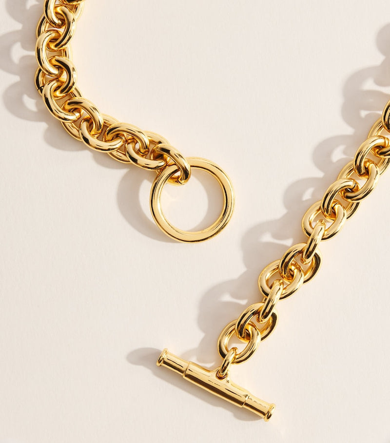 Chloé Paddington charms necklace gold tone calfskin (British brand)