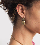 Chloé Victorian heart earrings in gold-tone brass (British brand)