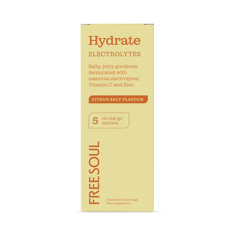Free Soul Hydrate electrolyte sachets citrus 5 sachets, imported from the UK