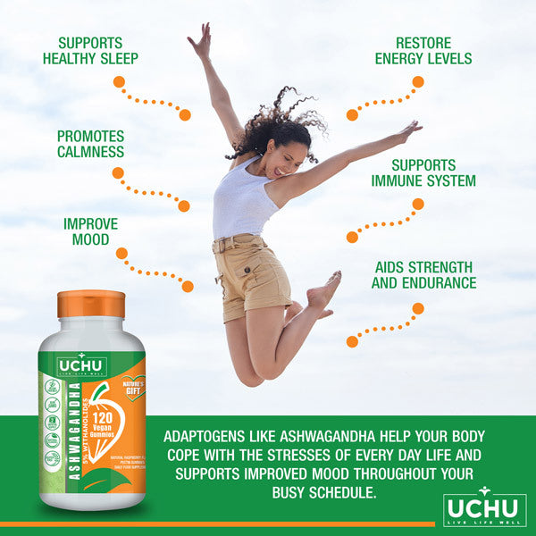 UCHU 120 X Ashwagandha Gummies 5% Withanolides - Vegan GOODS Superdrug