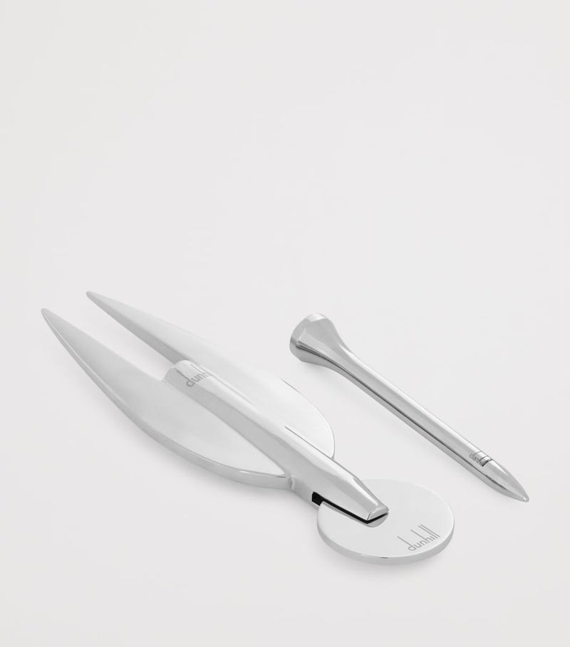 Dunhill 3-in-1 golf tool stainless steel with leather slip - British product
