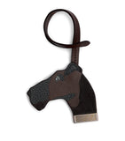 Dunhill leather dog charm marquetry inlay (British brand)