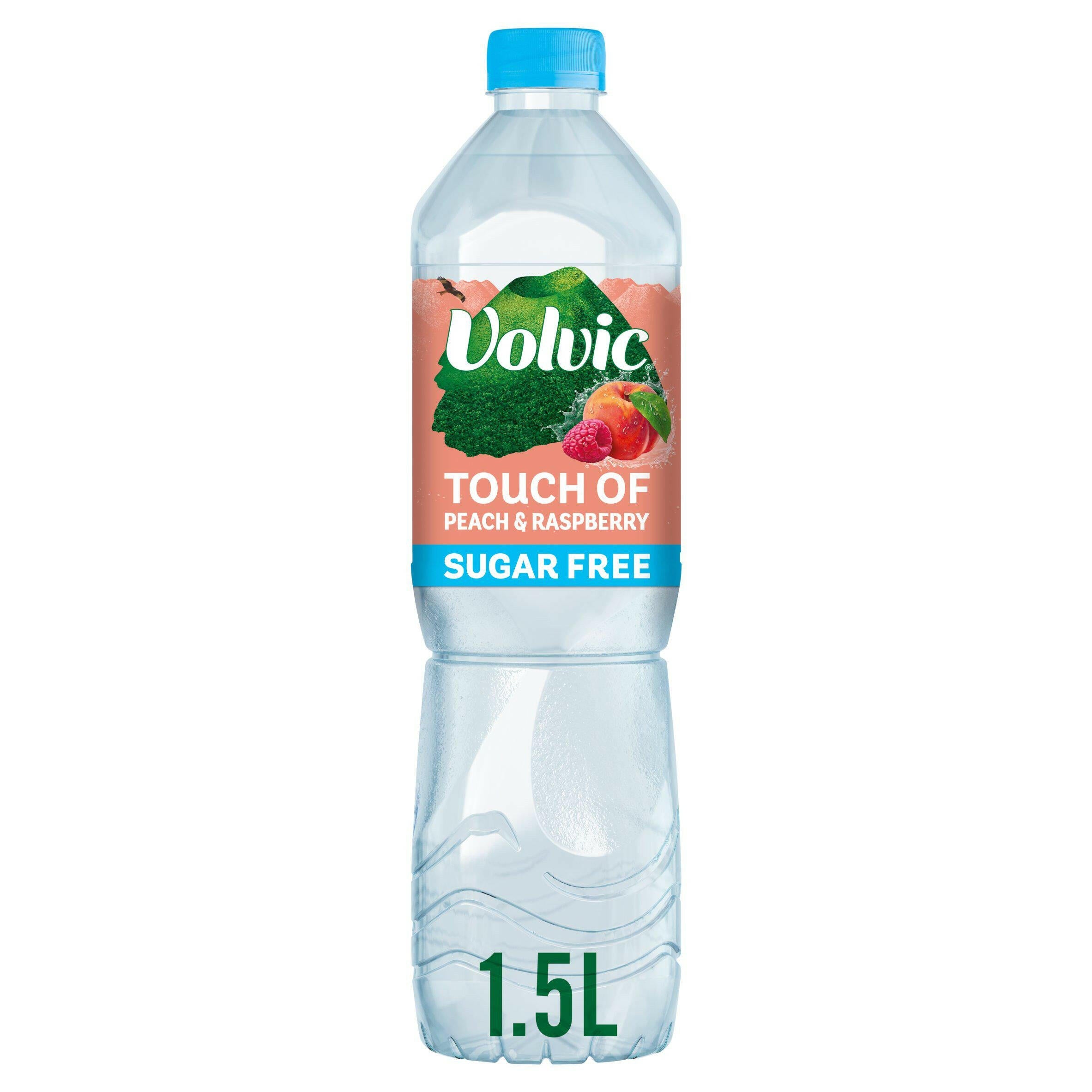 Volvic Touch of Fruit Sugar Free Peach & Raspberry Flavoured Water 1.5L GOODS Sainsburys
