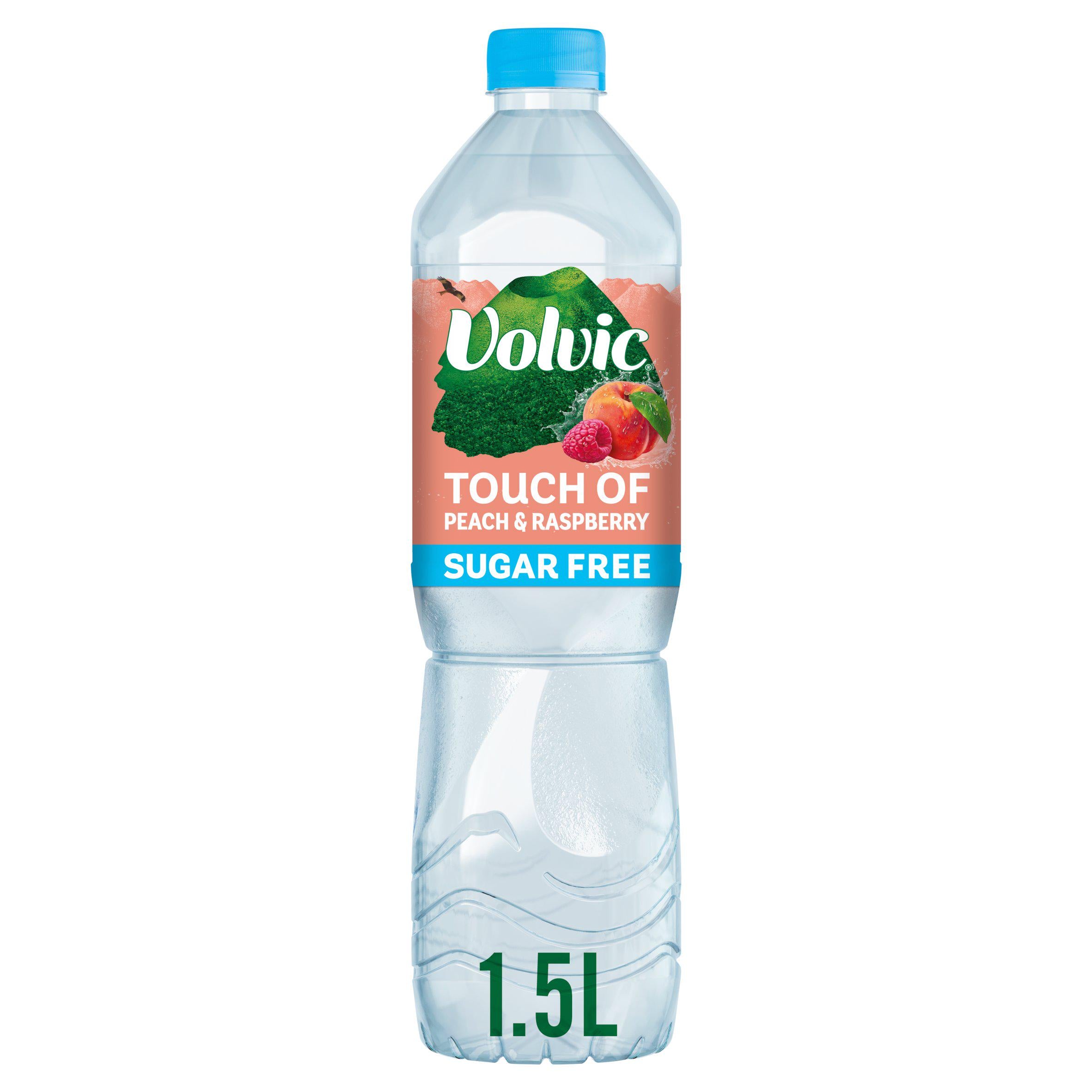 Volvic Touch of Fruit Sugar Free Peach & Raspberry Flavoured Water 1.5L GOODS Sainsburys