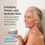 Hempz Triple Moisture Grapefruit & Peach Body Scrub 176g, imported from the UK