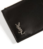 Saint Laurent Leather Fragments Monogram Card Holder, UK version