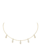 Messika Move Uno yellow gold diamond necklace 0.61ct, imported from the UK