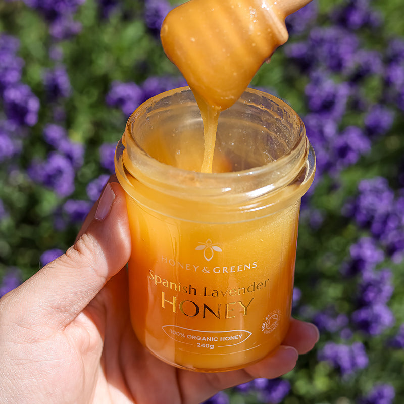 Honey & Greens Organic Lavender Honey 240g (British brand)