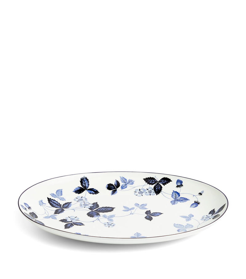 Wedgwood Wild Strawberry Inky Blue oval plate 30cm (British brand)