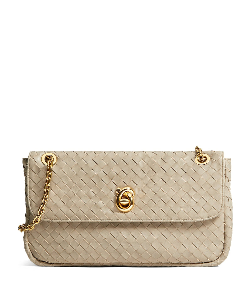 Bottega Veneta Madison shoulder bag lambskin Intrecciato weave, imported from the UK