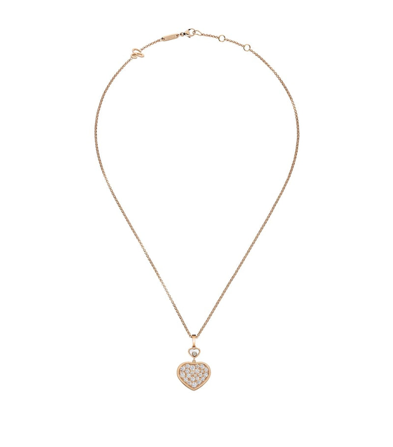Chopard Happy Hearts pendant 18k rose gold with diamonds, UK version