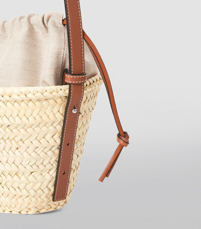 LOEWE Paula's Ibiza woven drawstring bucket bag, UK version