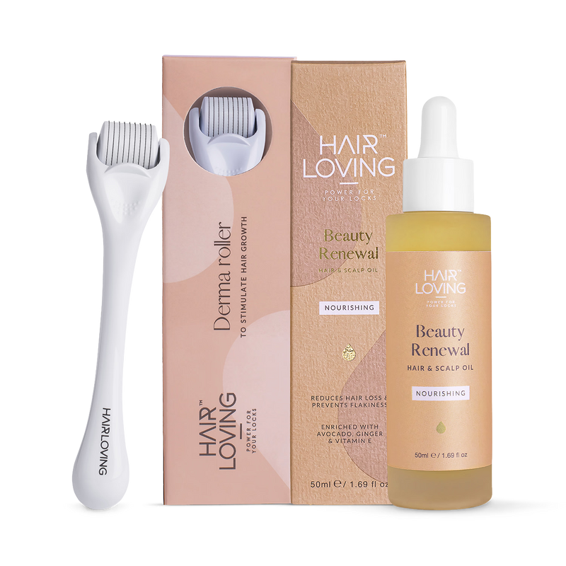 Beauty Renewal hair growth bundle with rosemary oil and derma roller - British product