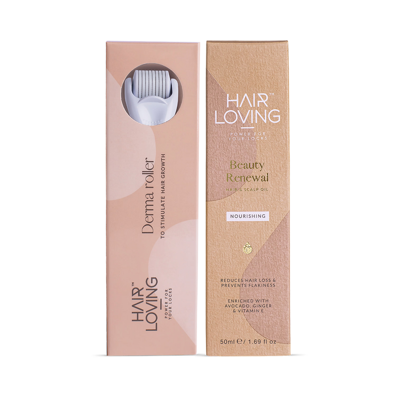 Beauty Renewal hair growth bundle with rosemary oil and derma roller - British product