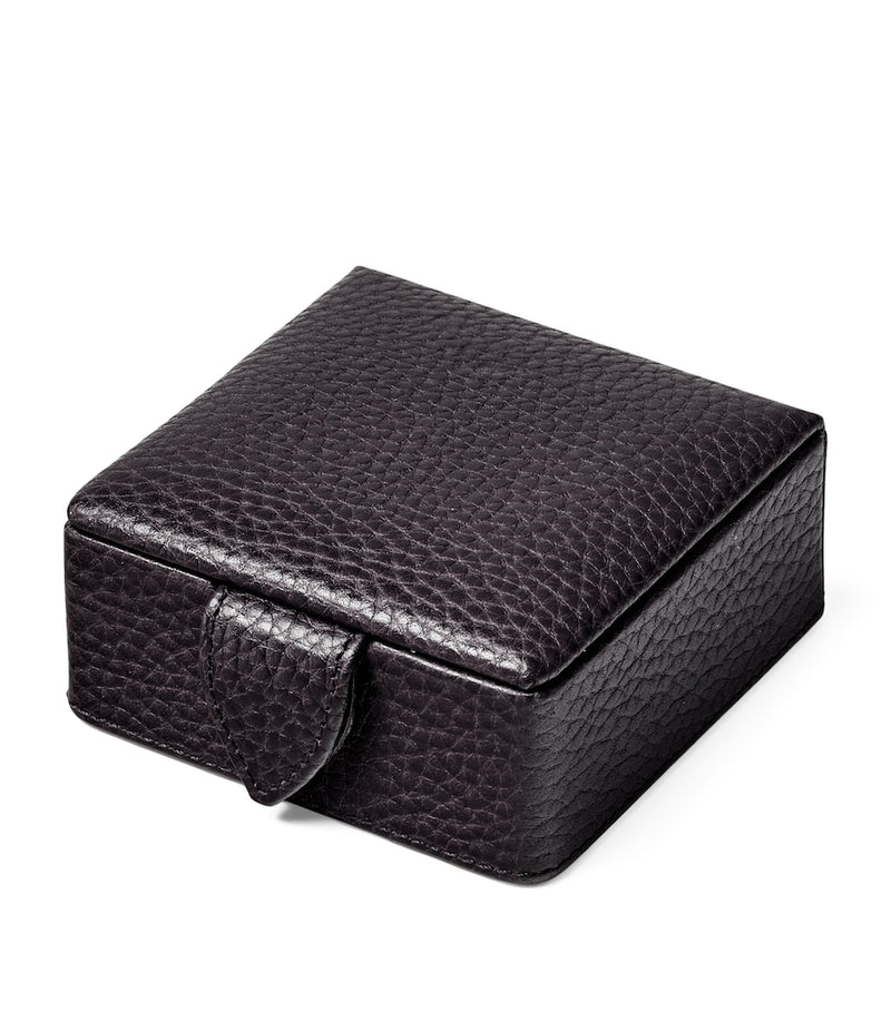 Aspinal of London small leather stud box - British product