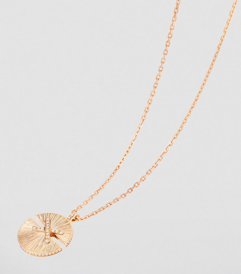 Chaumet Jeux de Liens Harmony pendant rose gold diamond, imported from the UK
