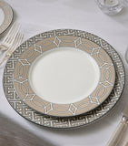 O.W. London set of 2 geometric print dessert plates 21cm, imported from the UK