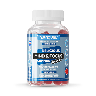 Holland & Barrett NUTRIGUMS Mind & Focus Complex Gummies Natural Raspberry 60 Count- Buy online at McGrocer